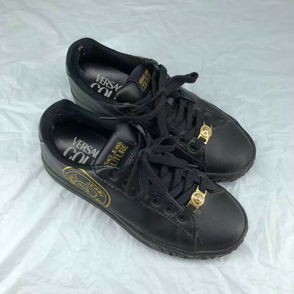 Versace Jeans Collection Black and Gold Sneakers - Picture 7 of 9